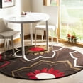 thumbnail image 2 of SAFAVIEH Soho Buckley Floral Wool Area Rug, Brown/Multi, 6' x 6' Round, 2 of 9