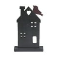 thumbnail image 2 of VHC Brands Spring in Bloom Wooden Prim House w/Bird On Roof 14x9x2, 2 of 4