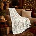 thumbnail image 3 of Woodland Rabbit and Fern Scene, Peaceful Rustic Nature Illustration for Nature Lovers - Soft Flannel Blanket, Easter Gift for Home Decor Living Room Reading Nook, 3 of 9