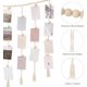 thumbnail image 5 of ZHAOCHENG Decoración de pared para colgar fotografías en macramé con luces de cadena, guirnalda de cuentas de madera estilo bohemio, soporte para tarjetas con 45 clips para dormitorio, sala de estar,, 5 of 5
