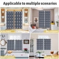 thumbnail image 6 of Blue Pink Geometric Kitchen Curtains 63 Inch Length, Ethnic Boho Modern Abstract Art Grommet Top Bedroom Living Room Curtains, Light Filtering Cafe Curtain Drapes 2 Panels Set 84''x63'', 6 of 9