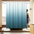 thumbnail image 4 of Aqua Bathroom Sets with Shower Curtain and Rugs Waterproof Shower Curtain Sets 1 Piece and Soft Bathroom Rugs Sets 3 Piece for Bathroom Decor Set, 4 of 14