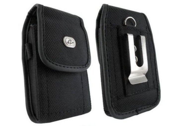 Compatible With Google Pixel 3a XL - Black Rugged Canvas Side Case w Superior Hi-Fi Sound Earbuds Hands-free Earphones w Mic