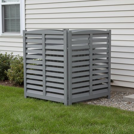 3-Panel Outdoor Air Conditioner Fence  3-Section 32" W x 38" H Wooden Privacy Screen for Outside Garden Patio