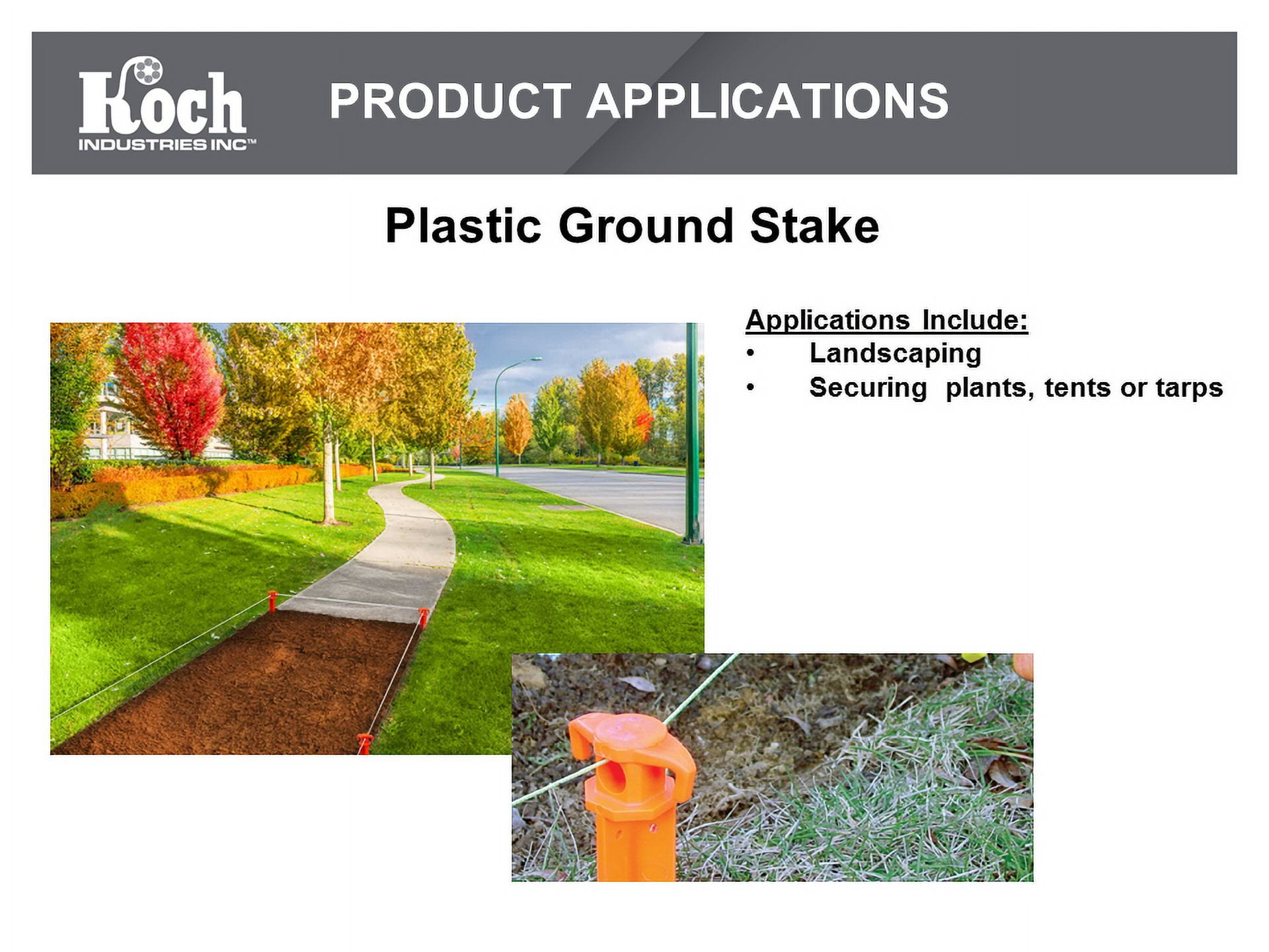 (5 pack) Hyper Tough Item# GS10-10HT, Plastic Ground Garden and Tent Stake, Black 10" Length, 1 Each