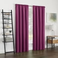 thumbnail image 5 of Eclipse Samara Solid Blackout Curtains, Single Curtain Panel, 84 Inch Long Blackout Curtains, 37" W x 84" L, Boysenberry, 5 of 8