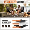 thumbnail image 3 of KingCamp Oversized Fully Padded Camping Chair for Adults, Support 330lbs Outdoor Folding Camping Sofa Chair with Pocket, Heavy Duty Folding Round Camping Chair, Black Light Grey, 3 of 11