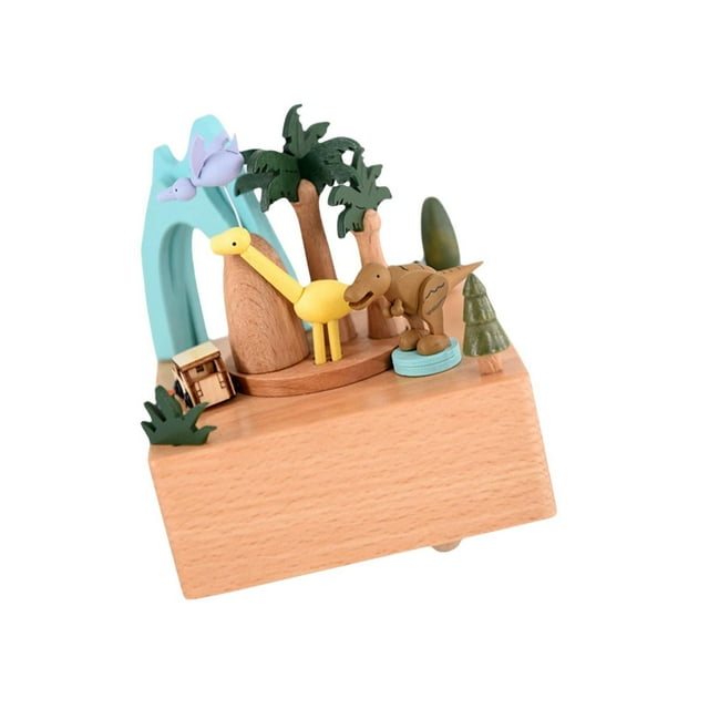 Caja musical de madera, decoración, accesorios, reproducción de melodía, adorno creativo y lindo para escritorio, centro de mesa para oficina,