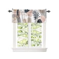 thumbnail image 2 of Kitchen Cafe Valance Curtain for Small Windows,Mid-Century Modern Minimalist Geometric Rod Pocket Valances Abstract Foliage Line Art Window Treatment Panel for Living Room/Bedroom/Bathroom,42x18in, 2 of 9