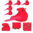 thumbnail image 2 of 6 Pcs Artificial Bird Ornaments with Clips for Christmas Tree Holiday Decorations, 2 of 5