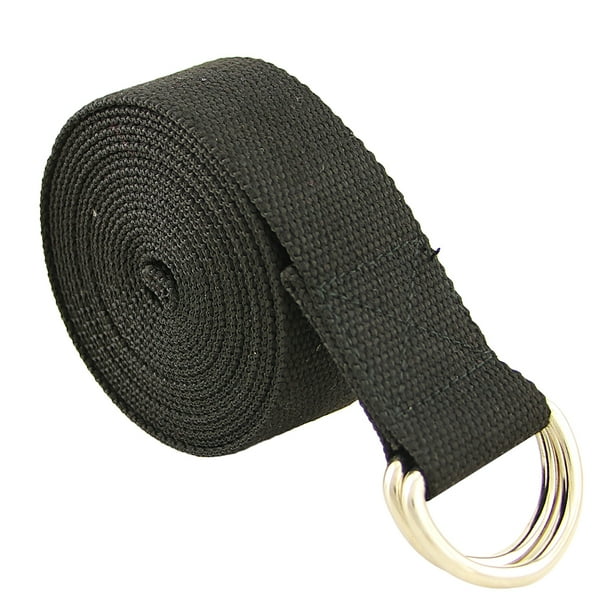 Yoga Strap Durable Cotton Exercise Straps w/Adjustable DRing Buckle