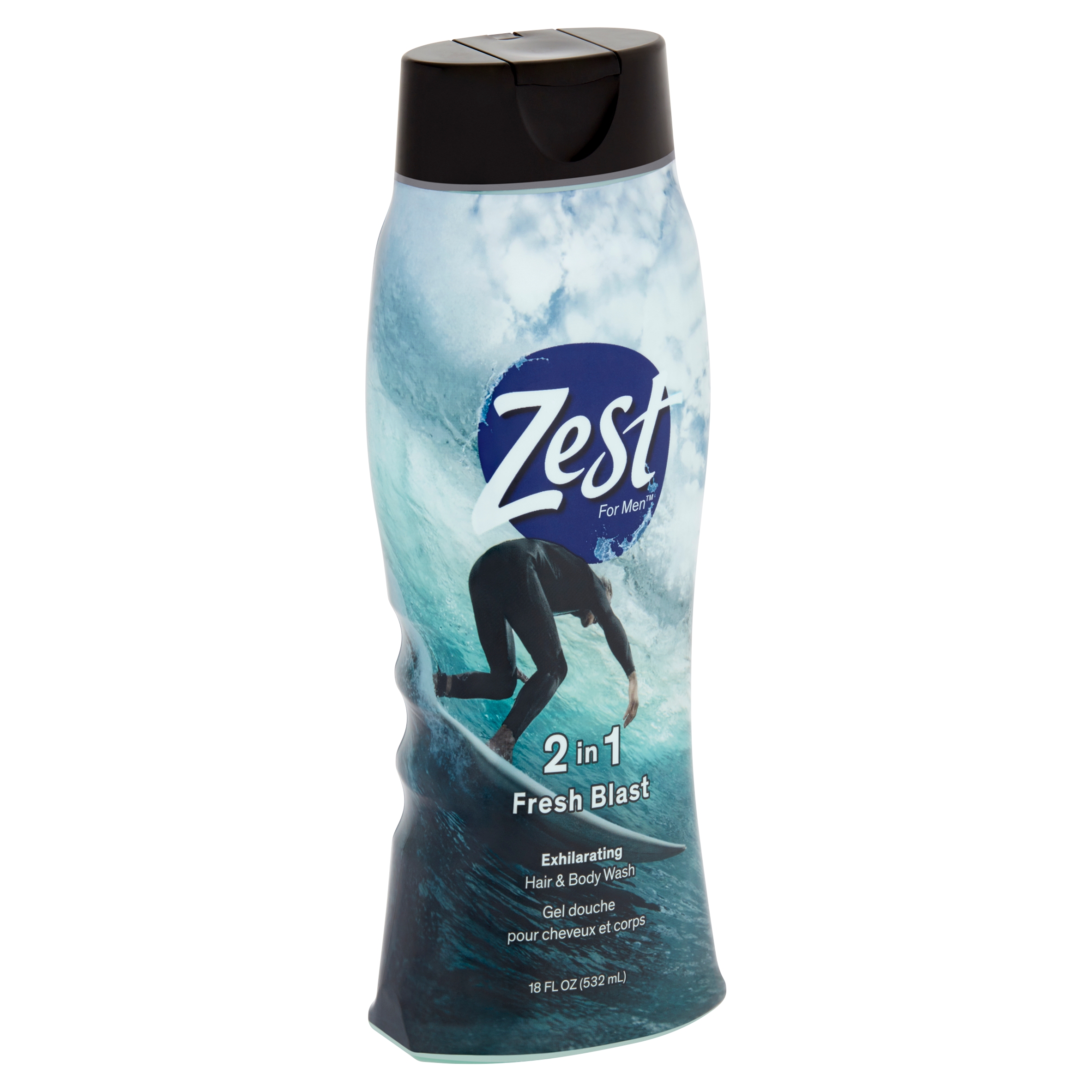 Zest For Men 2 in 1 Fresh Blast Hair & Body Wash, 18 fl oz Walmart