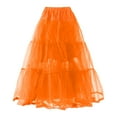 thumbnail image 4 of Ediodpoh Carnival Women's Skirts Big Swing Long Boneless Petticoat Underskirt Half Shag Mesh Layered Puffy Skirt for Dresses Long Skirts Orange XL, 4 of 4