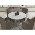 thumbnail image 4 of Pemberly Row Contemporary Fabric Dining Upholstered Caster Chair in Gray, 4 of 9