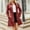 Red, variant on Mid Length Faux PU Leather Trench Coat for Women Long Sleeve Zip Up Lapel Jacket Overcoat with Belt Outerwear