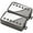 Chrome, variant on EMG Metal Works JH James Hetfield Humbucker Signature Set Brushed Chrome