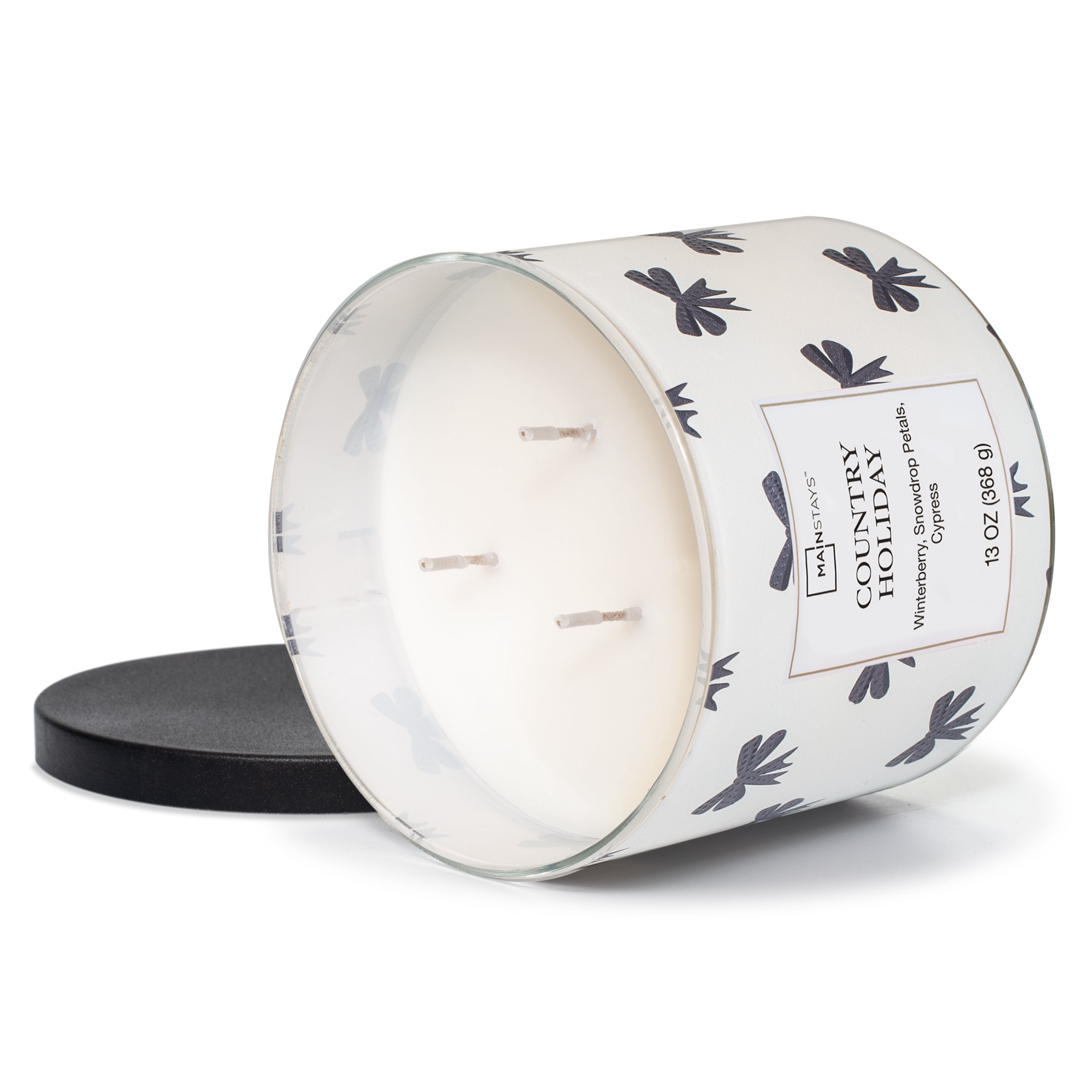 Mainstays Country Holiday Scented 3- Wick Candle, 13 oz.