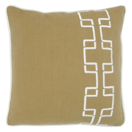 Rizzy home T03562 18" x 18" sage cotton fabric decorative filled pillow
