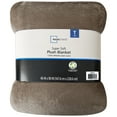 thumbnail image 5 of (2 pack) Mainstays Super Soft Plush Blanket, Brown, Twin, Adult/Teen, 5 of 9