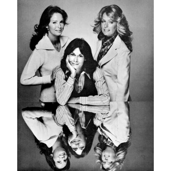 Charlie's Angels classic reflection image Jaclyn Kate & Farrah 8x10 photo sea. 1