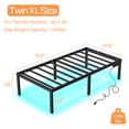 thumbnail image 4 of Twin XL Bed Frames 14 Inch Twin Platform Bed Frame with Large Storage Space,Black Bed Frame Twin XL Size Heavy Duty Metal Mattress Foundation,Corner Bed for Boys Girls, 4 of 7