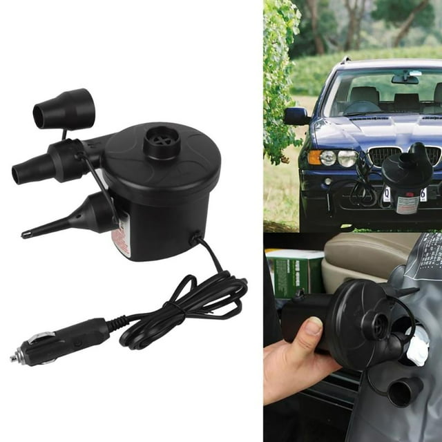 Electric Air Pump DC12V Home Inflate Deflate Pumps Inflator Electropump For Air Mattress Air Bed Inflate Toy with 3 Nozzles