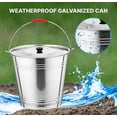 thumbnail image 2 of Skywin Metal Can with Lid - Durable 4 Gallon Metal Bucket With Lid for Heavy Loads - Environment-friendly Metal Trash Can With Lid Outdoor, Safe Alternative to Plastic (3), 2 of 7