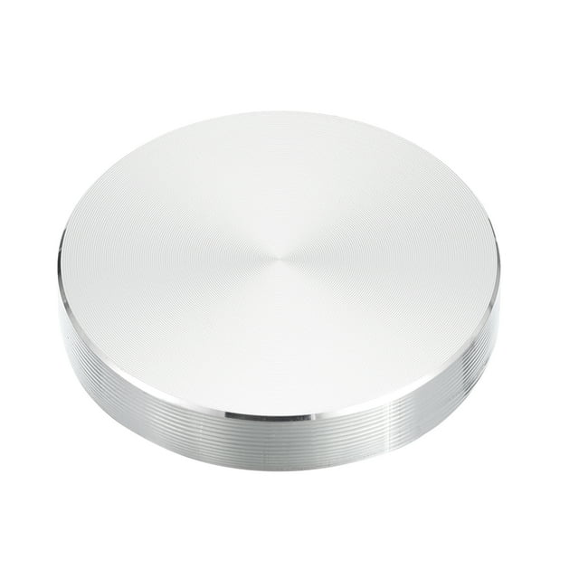 Unique Bargains M8 Thread 40mm Diameter Round Shape Aluminum Disc Hardware 1pack Aluminum Circle Disc Glass Top Adapter for Glass Table