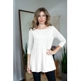 thumbnail image 3 of Free to Live 3 Pack Women's Loose Fit Long Elbow Sleeve Extra Long Jersey Tunics, 3 of 5