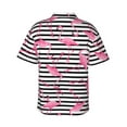 thumbnail image 3 of Balery Flamingos Print Men's Hawaiian Shirts Short Sleeve Beach Shirt Relaxed Fit Vacation Button Down Shirts-Medium, 3 of 9