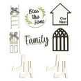 thumbnail image 2 of JHGoosa 8 Pieces Farmhouse Decor For Tiered Tray Rustic Wooden Sign Farmhouse Table Centerpieces With Artificial String Light Plastic Stand For Kitchen Table Decor Housewar, 2 of 9