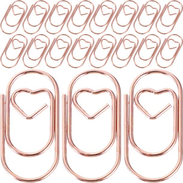 100 Uds. Mini Clips de papel para documentos, Clips de papel multiusos, Clips metálicos para manualidades, Clips decorativos