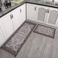 thumbnail image 3 of Kitchen Rugs and Mats Non Skid Washable Brown Pattern Bohemia Kitchen Mat and Rug Set,Floor Cushion Waterproof Rug,Rubber Backed Area Rugs for Kitchen Laundry, 3 of 7