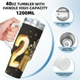 thumbnail image 3 of Sikiie Happy New Year 2025 Insulated Stainless Water Bottle Lid Travel Mug Cup Insulated Tumblers Cup 40oz Ice Bully With Handle, 3 of 8