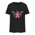 thumbnail image 5 of TIMIFIS T-Shirt Ruban Rose de Sensibilisation au Cancer du Sein pour Femmes T-Shirts Cancer du Sein Été Ample Imprimé Col Rond T-Shirt Manches Courtes Blouse Décontractée Automne/hiver, 5 of 5