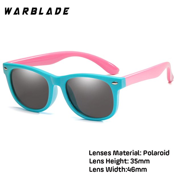 WarBlade, nuevas gafas de sol polarizadas para niños, gafas de sol para niños, gafas de seguridad de silicona para niños y niñas, gafas de regalo para bebés UV400, gafas con Boxe Tan Jianjun unisex