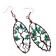thumbnail image 1 of Pendientes de cristal Oreja de árbol Cuelga para los oí de bronce Multicolor Verde Sunnimix Pendientes, 1 of 8