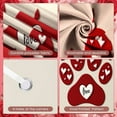 thumbnail image 4 of Heart-shaped Love Banner Puppy Pattern Heart Display Red Pink Rose Decor Romantic Backdrop for Valentine's Day Wedding Pet Party, 4 of 9