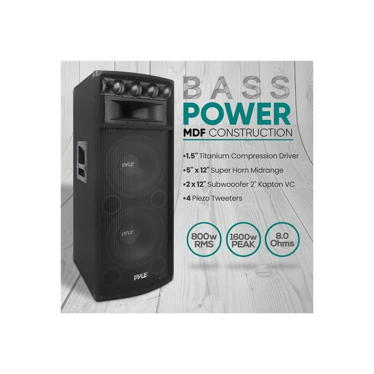 Pyle PADH212 1600W Heavy Duty 7-Way PA Loud-speaker Cabinet