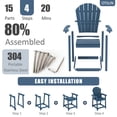 thumbnail image 6 of OTSUN Tall Modern Adirondack Chair, All Weather HDPE Bar Height Adirondack Stools Widened Durable Design for Porch Patio Yard Lawn Fire Pit Bistro Basement Indoors & Outdoors, 6 of 10