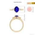 thumbnail image 4 of Angara Natural 1.25 Ct. Tanzanite with Diamond Classic Ring in 14K Yellow Gold for Women (Ring Size: 12), 4 of 9