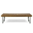 thumbnail image 6 of Noble House Jane 63" Wood Top Patio Dining Bench in Teak, 6 of 6