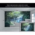 thumbnail image 5 of Forest Waterfall Wall Murals For Bedroom - Green Forest Murals, Nature Scenery Wall Mural For TV Background, Waterfall Large Mural 79"W x 55"H (Not Peel and Stick), 5 of 6