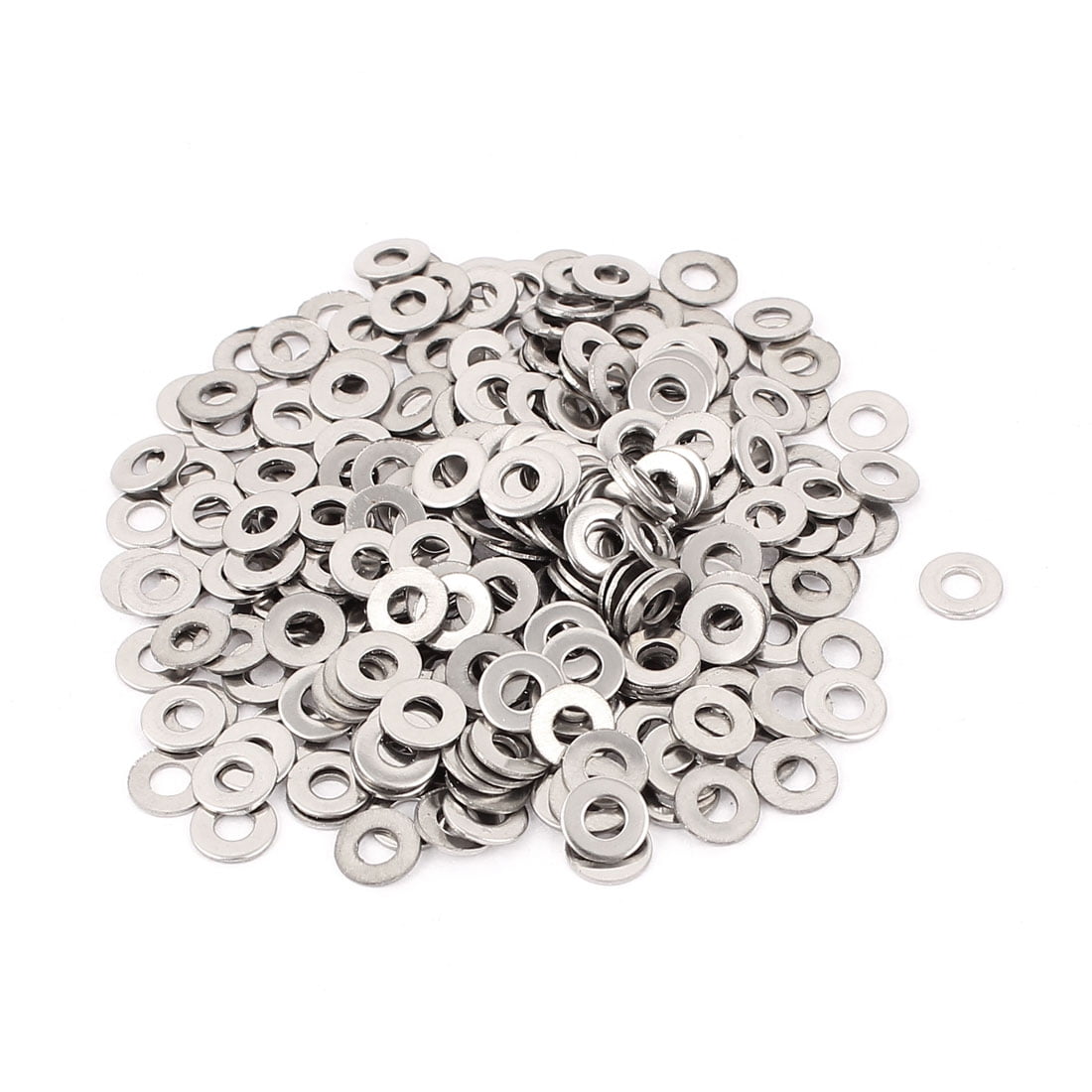 300pcs 3mm Flat Stainless Steel Washers Spacers for M3 Threaded Screws