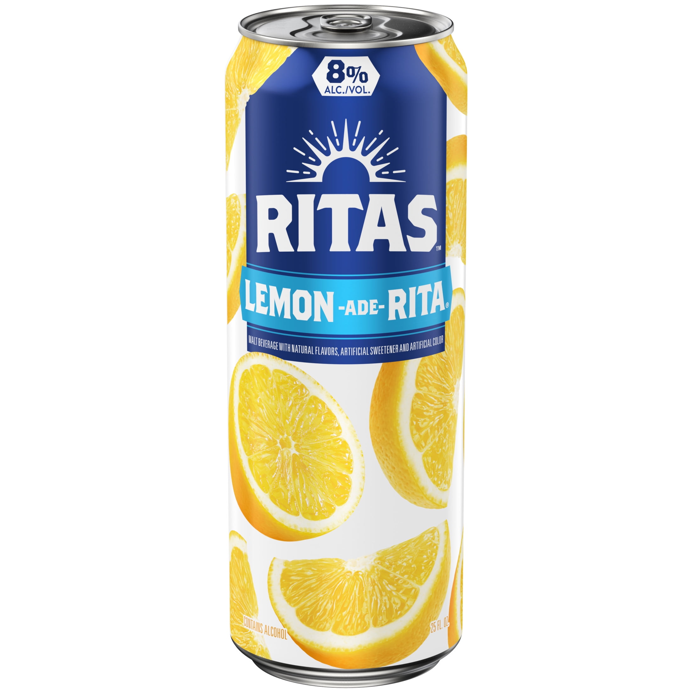 Ritas Lemon-ade-rita Sparkling Margarita, 25 fl oz Aluminum 1 Can