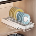 thumbnail image 2 of Pull Out Dish Racks Kitchen Under Sink Organizer, Cabinet Slide Out Dish Drying Rack With Drainboard, Carbon Steel Sliding Drawer Pantry Shelf, 2 of 9