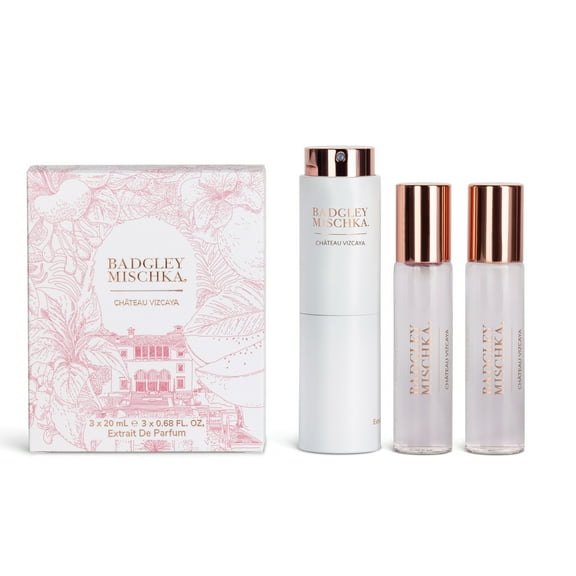 Badgley Mischka Château Vizcaya Extrait de Parfum for Women Twist & Spray Set 3 x 20 mL
