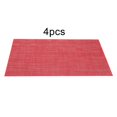 thumbnail image 1 of Juego de 4 manteles de PVC resistentes al calor, cuadrados, de punto, de color rojo, 30 x 45 cm, para mesas y ollas, 1 of 8