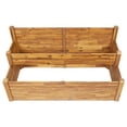 thumbnail image 3 of vidaXL 2-Tier Garden Planter 160x75x84 cm Solid Acacia Wood, 3 of 5