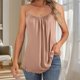 thumbnail image 4 of Camisola de manga corta para mujer, ropa interior holgada con cuello en V y color liso, de poliéster, 4 of 9